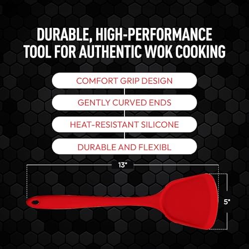 Helen's Asian Kitchen Silicone Wok Turner and Stir Fry Spatula - Image 2