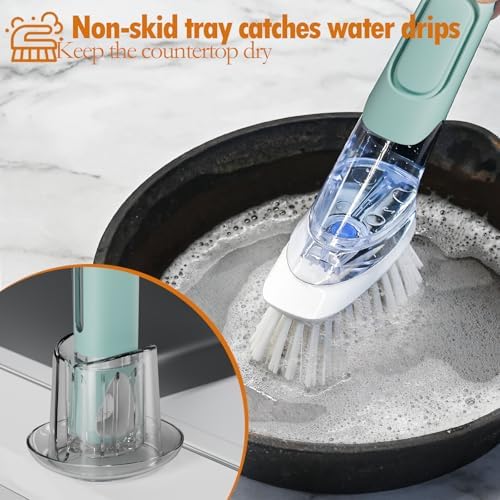 RIMAY Soap Dispensing Dish Brush Set - Image 2
