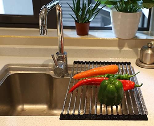 Roll up Dish Drying Rack Over The Sink Portable Stainless Still Rolling Rack - Image 4