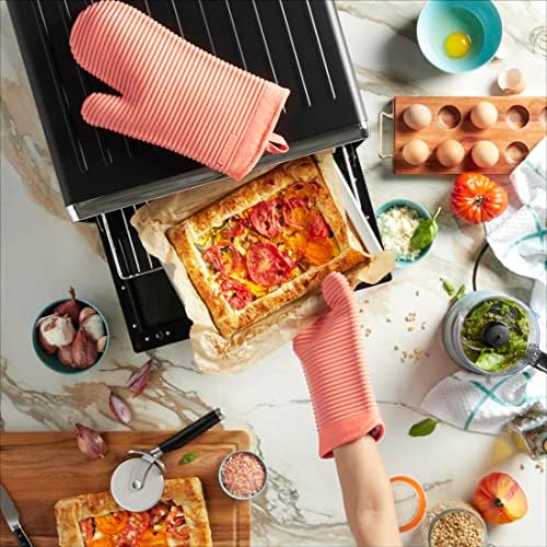 KITCHENAID Ribbed Soft Silicone Oven Mitt 2-Pack Set, Bird of Paradise - Image 3