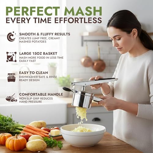Large 15oz Potato Ricer Fixed Disc - Image 3
