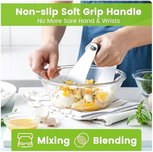 Spring Chef Stainless Steel Dough Blender & Bench Scraper Set - Image 5