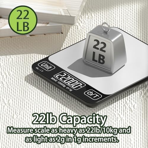 Food Scale Digital, 10kg/22lb Kitchen Scales Weight - Image 6