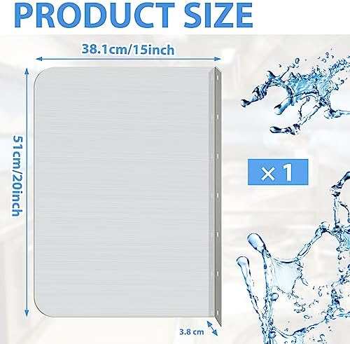 Amylove 15 x 20 Inch Stainless Steel Splash Guard - Image 2
