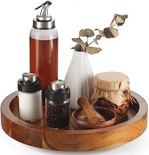 TIDITA 13" Wooden Lazy Susan Organizer by TIDITA