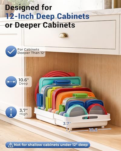 EVERIE Expandable Food Container Lid Organizer - Image 3