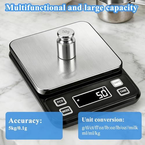 Full Waterproof Digital Scale IP67, 5kg Capacity 0.1g Accuracy Kitchen Scale - Image 2