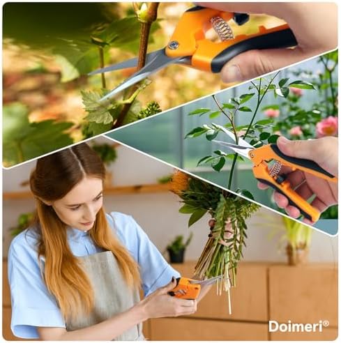 2 Pack Pruning Shears, 6.5” Gardening Scissors - Image 7