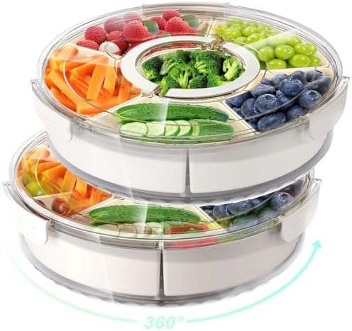 Divided Rotating Serving Tray by BigPonPon