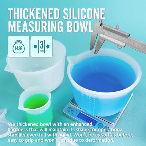 Silicone Resin Mixing Measuring Bowls 2Pcs 600ml/20oz - Image 4