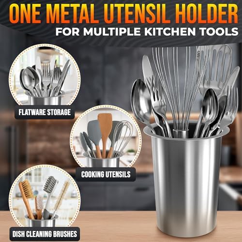 Reluen Stainless Steel Utensil Holder - Image 6