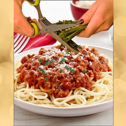 2-in-1 5-Blade Herb Scissors & Herb Stripper Set | 10-Hole Leaf stripper Stem - Image 4