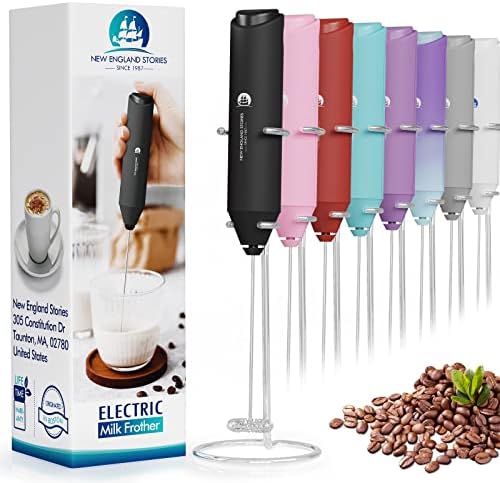 Powerful Milk Frother Handheld Foam Maker, Mini Whisk Drink Mixer by NewEnglandStories