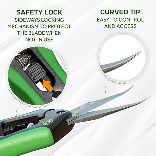 Hydroponic 2Pack Microtip Straight blade/Curved Blade Flower Leaf Trimmer - Image 4