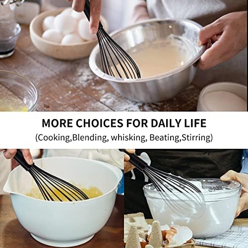 TEEVEA Silicone Whisk Set, Stainless Steel Handle, Heat Resistant Nonstick - Image 5