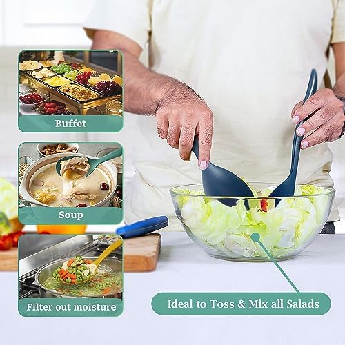 Reusable Plastic Serving Utensils Set of 12, - Image 5