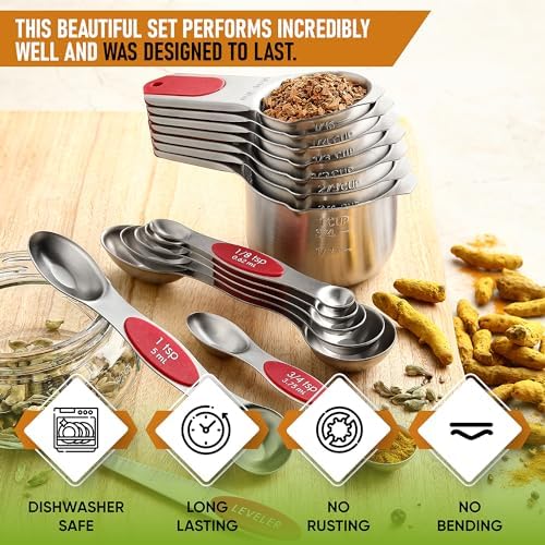 Spring Chef Magnetic Measuring Cups & Spoons Set of 15 - Image 2