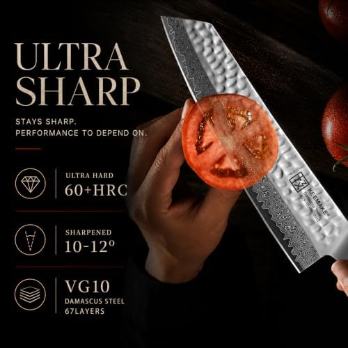 8 Inch Damascus Chef Knife, Japanese Kitchen Knife - Image 2