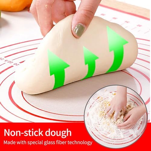 Silicone Baking Mat, 24x16 inch Non Stick Kneading Mat - Image 4