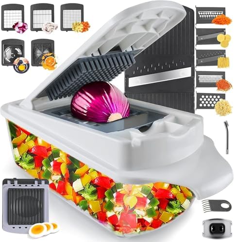 RüK Vegetable Chopper Slicer Onion Dicer, 11 Blades, Egg Separator & Slicer by R%C3%BCK