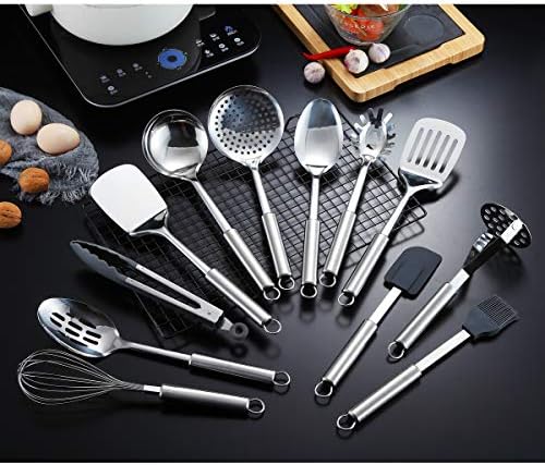 Berglander Cooking Utensil Set 12 Piece Stainless Steel Kitchen Tool Set - Image 3
