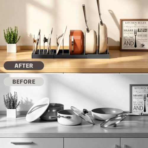 Magheo 2 Pack Pots and Pans Organizer Under Cabinet, Expandable 12.6"-22.8" - Image 6