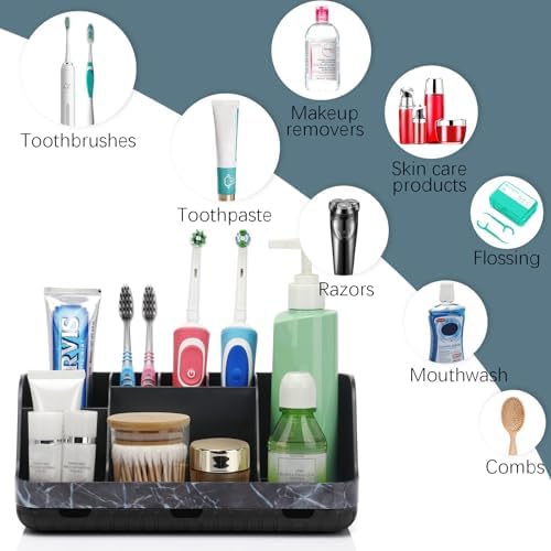 GFWARE Marble Black Toothbrush Holder - Image 5