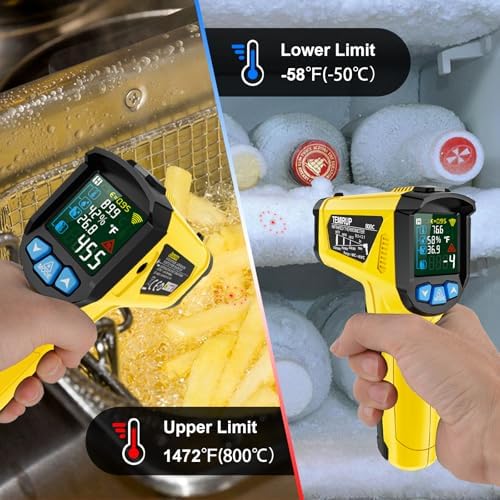 Infrared Thermometer Temperature Gun, -58°F to 1472°F, Digital Laser - Image 6