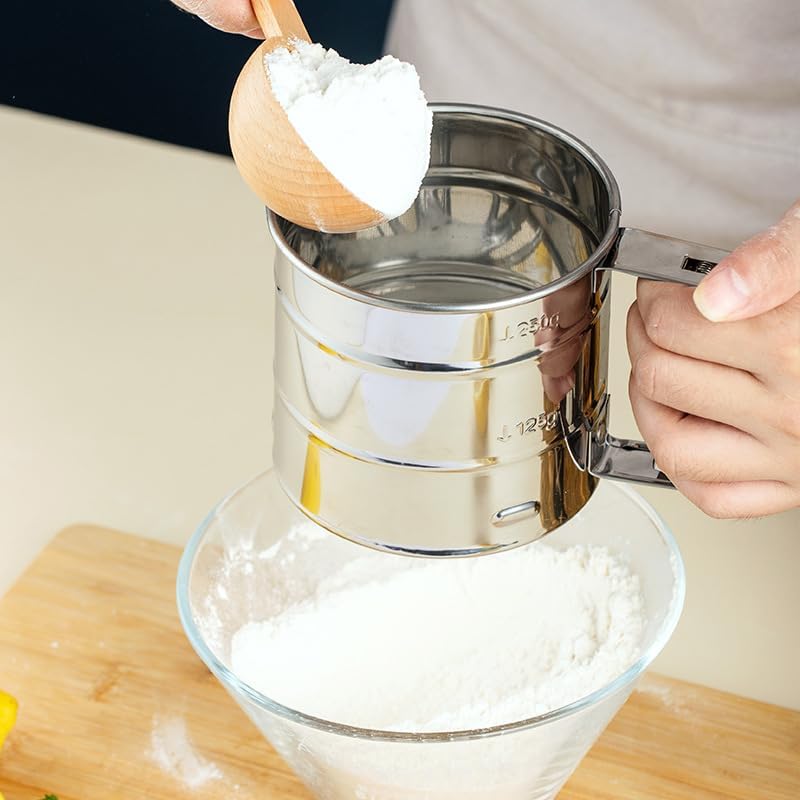 Flour Sifter Stainless Steel，for all Baking Flour and Powdered sugar - Image 5