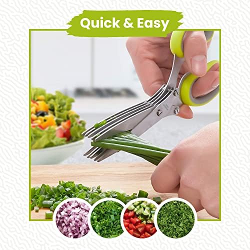 5-Blade Stainless Steel Herb Scissors - Image 2