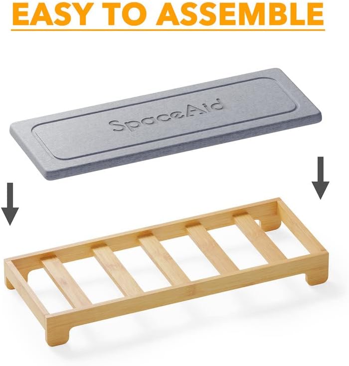 SpaceAid DryingNeat Instant Dry Sink Caddy Organizers, Kitchen Sponge Soap - Image 6
