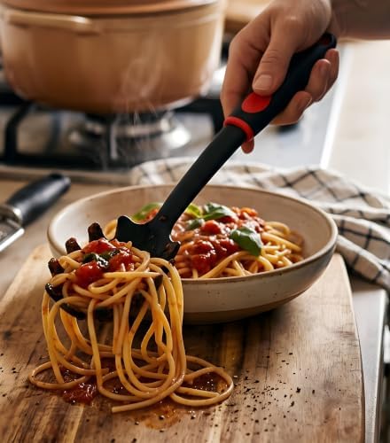 Nylon Pasta Server Spaghetti Utensil, Nonstick Safe Noodle Serving Fork - Image 4