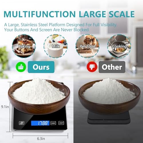 Food Kitchen Scale, Digital Food Scale 33lb/15kg Digital Kitchen Scale - Image 7