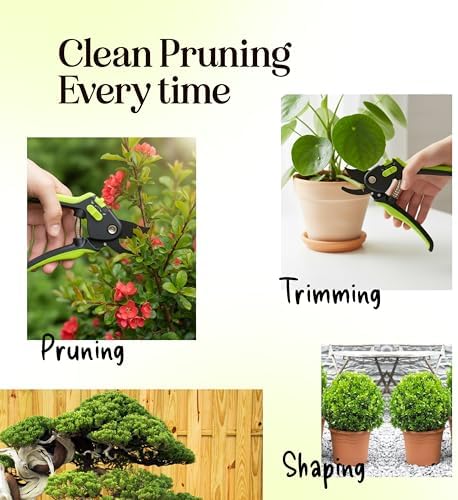 Ultra Sharp Pruning Shears Hedge Clipper – Cuts 3X Easier, Dual-Size Opening - Image 6