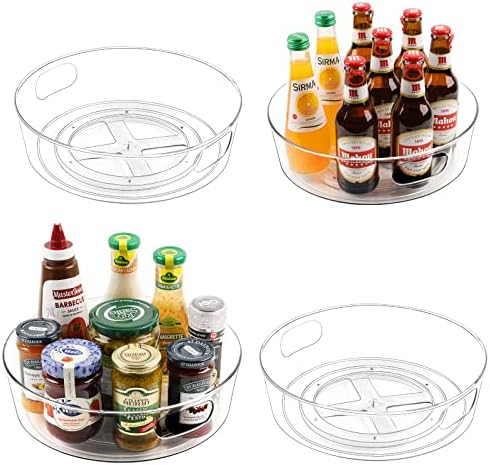 Guzon 4 Pack Lazy Susan Turntable, 11.5" Rotating Organizer by Guzon