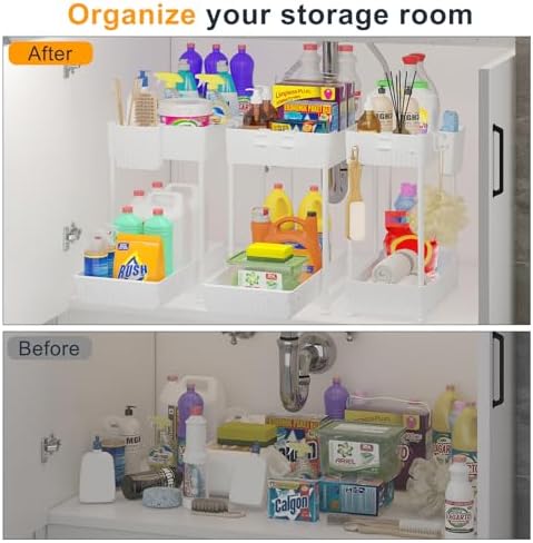 Sevenblue 3-Pack 2-Tier Under Sink Organizers - Image 2