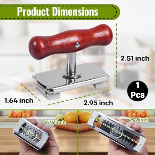 1-Pack Adjustable Jar Opener, Stainless Steel Lid Remover, Wood Handle - Image 3