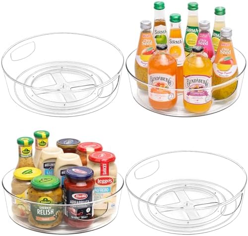 Guzon 4 Pack Lazy Susan Turntable, 12 Inch Rotating Organizer by Guzon