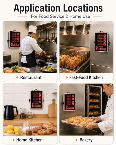 Commercial 4 Channels Digital Kitchen Timer, Calculagraph Fry Timer - Image 6