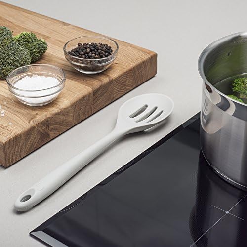 Zeal Silicone Non Scratch Slotted Spoon, French Grey, 28 cm - Image 3