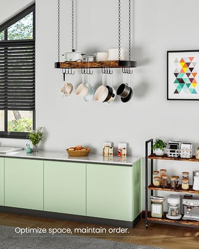 CHOEZON 31.7-Inch Hanging Pot Rack, Space-Saving Pot Hanger - Image 6
