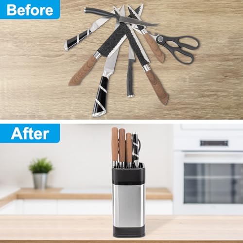 RedCall Kitchen Knife Holder, Stainless Steel Universal Knife Block - Image 5