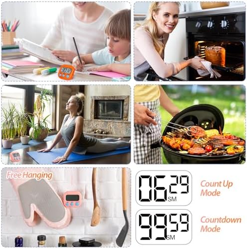 Weewooday 24 Pcs Digital Kitchen Timer Magnetic Timer Bulk On/Off Switch Minute - Image 6
