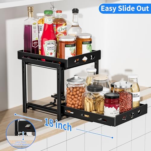 BOIVSHI Pull Out Spice Rack, Save Cabinet Space, 9.7''Wx10.8''Dx9.2''H - Image 4