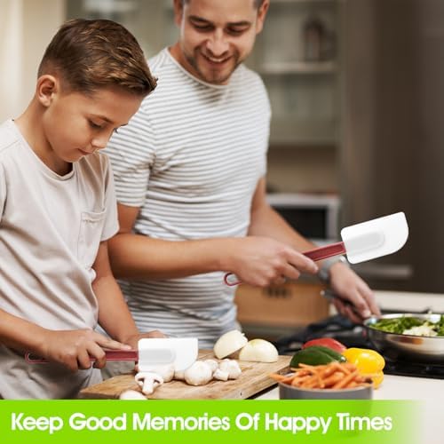 9 Pcs Silicone Spatula 10 Inch, Commercial Spatula 500℉ Heat Resistant - Image 6