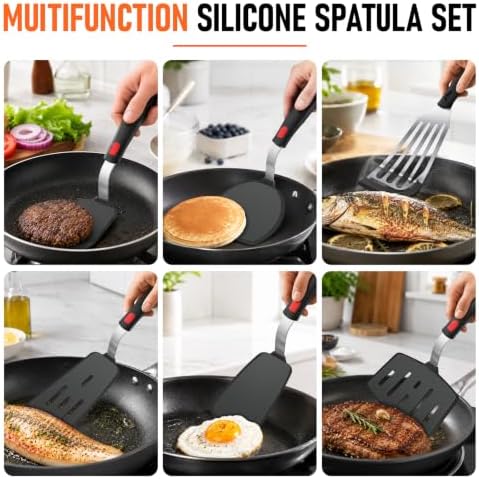 6Pcs Silicone Spatula Turner Set, Heat Resistant Silicone Spatula - Image 7
