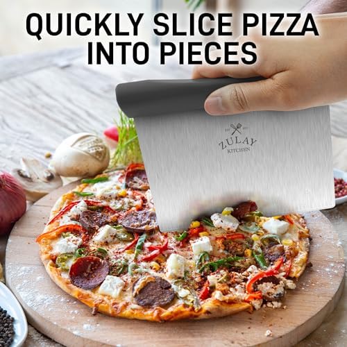 Zulay Premium Multi-purpose Stainless Steel Bench Scraper & Chopper, Quick & - Image 3