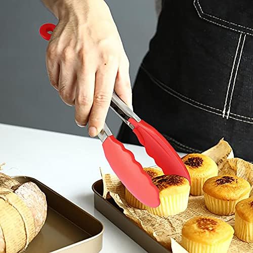 HINMAY Mini Tongs with Silicone Tips 7-Inch Serving Tongs - Image 3