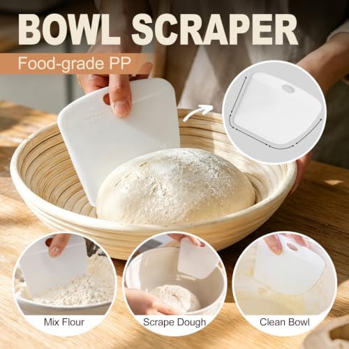 2 PCS Dough Scraper, Stainless Steel Bench Scraper - Image 4