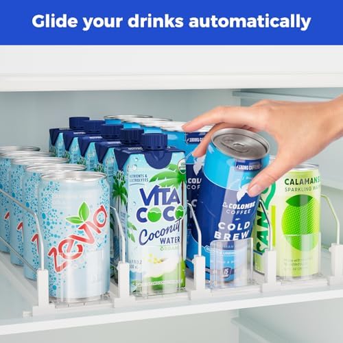 Puricon Drink Organizer for Fridge, Soda Can Organizer -4 Rows - Image 2